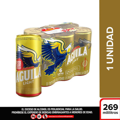 CERVEZA AGUILA 6U 1614ML LIGHT